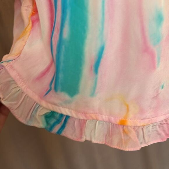 Rococo Sand 100% viscose Colorful Tie-Dye Button-Up Romper, M - Picture 3 of 9